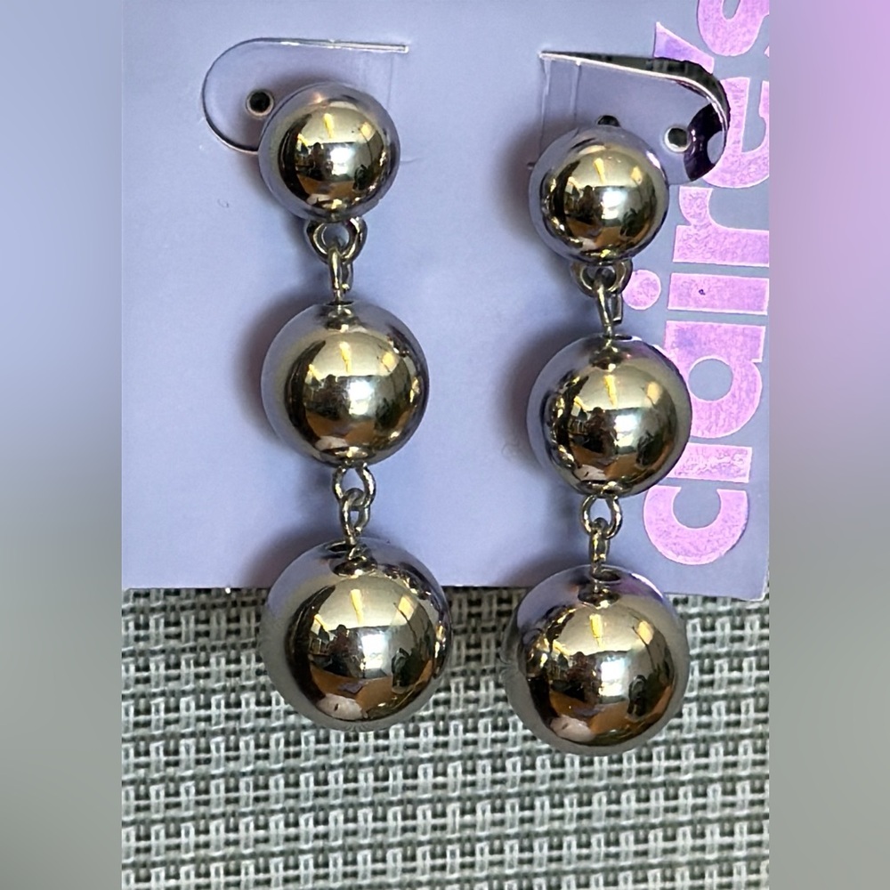 Claire's Metallic Sphere Earrings